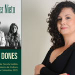 Portada del libro Nuestros dones y foto de la autora