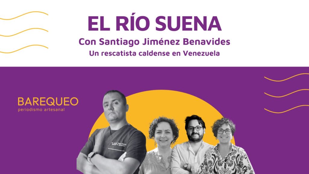Imagen de portada del podcast El Río Suena, con foto de Santiago Jiménez Benavides