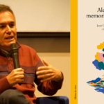 Foto de Juan Gonzalo Betancur y de la portada del libro Alejandría