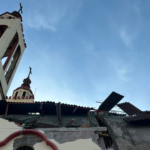 Destrucción del techo de una iglesia