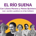 Portada de la invitación para El Río Suena, con fotos de Liliana Moreno y Mateo Quintero
