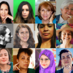 Collage de rostros de escritoras