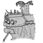 Ilustración en blanco y negro