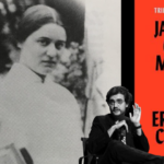 Portada de un libro en rojo y dos fotos en blanco y negro