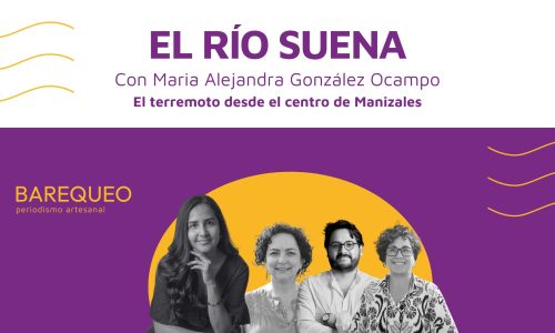 Imagen de invitación a El río suena con foto de María Alejandra González
