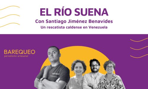 Imagen de portada del podcast El Río Suena, con foto de Santiago Jiménez Benavides