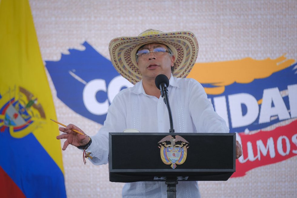 El presidente de Colombia, Gustavo Petro, durante una actividad en Tierralta (Córdoba). /