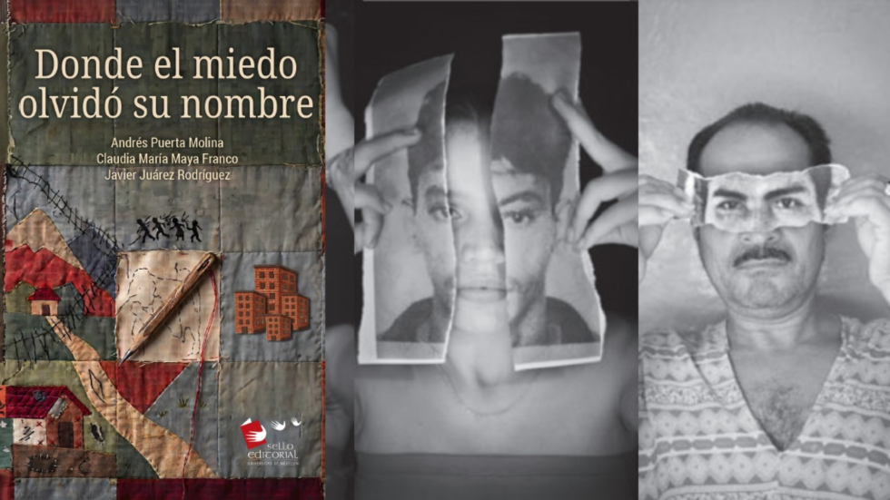 Portada del libro "Donde el miedo olvidó su nombre" sobre imágenes del Centro Nacional de Memoria Histórica.