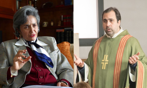 Ilva Myriam Hoyos, ministra de Educación, y Rodolfo Londoño, representante del presidente en consejos directivos de cinco universidades públicas.