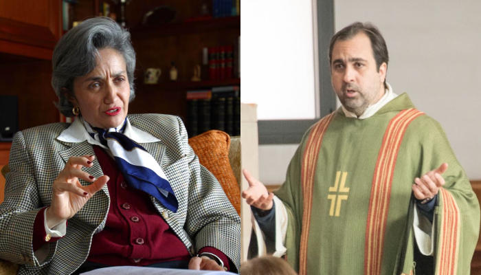 Ilva Myriam Hoyos, ministra de Educación, y Rodolfo Londoño, representante del presidente en consejos directivos de cinco universidades públicas.