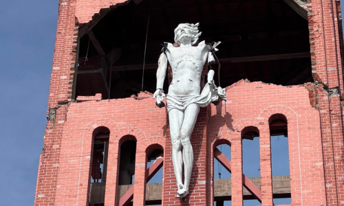 Iglesia de Quimbaya, Quindío, luego del terremoto.