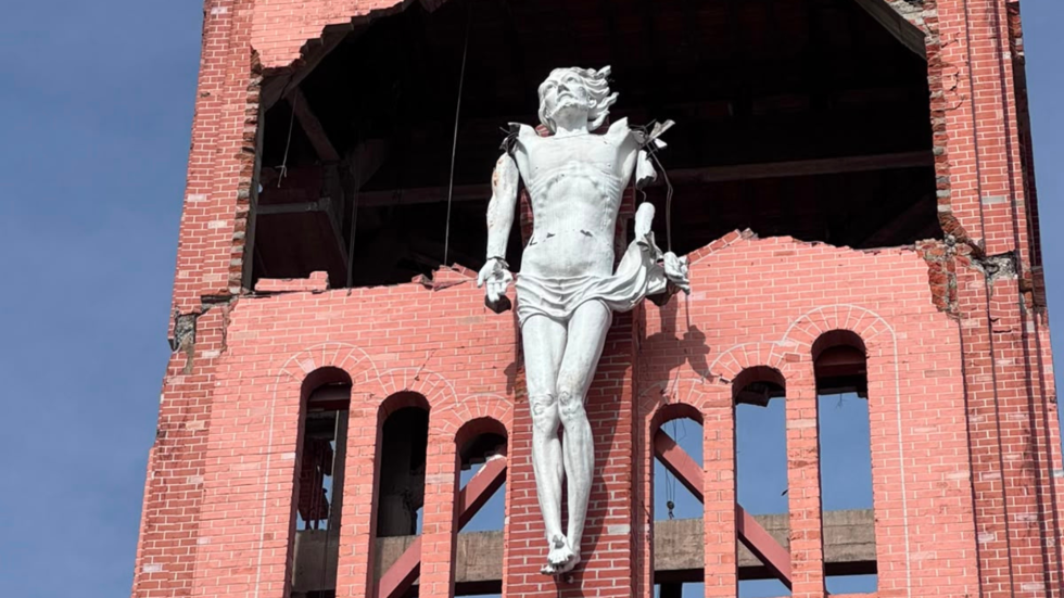 Iglesia de Quimbaya, Quindío, luego del terremoto.