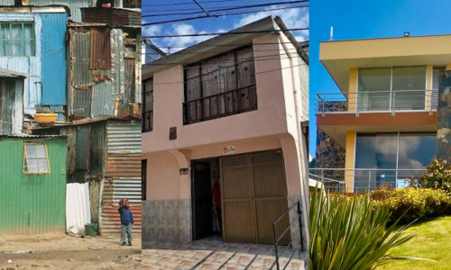 3 tipos de vivienda: estrato alto, medio y bajo