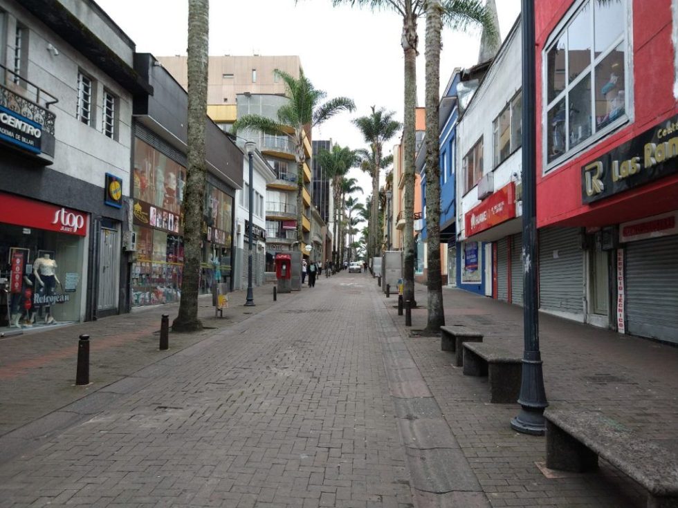 Carrera 23, en el Centro histórico de Manizales. /