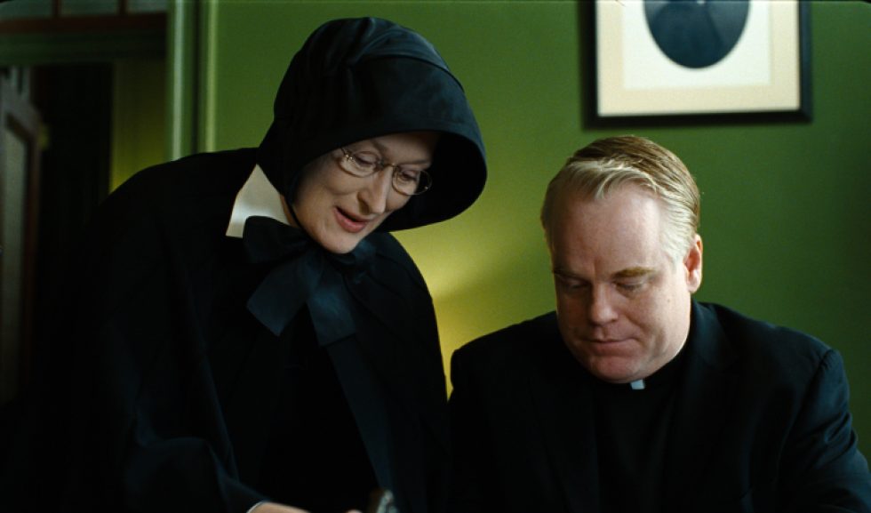 Meryl Streep y
Philip Seymour Hoffman en la película "La duda". /
