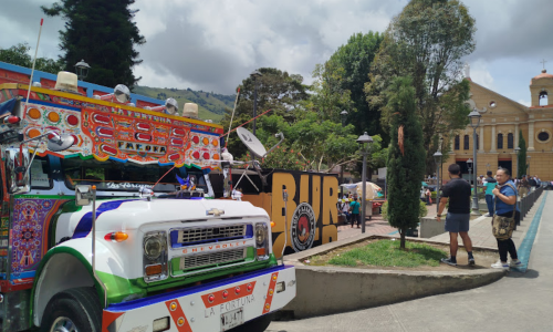Parque principal de Pácora, Caldas, el sábado 18 de abril de 2026.