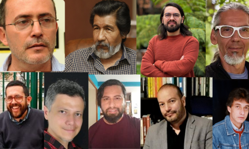 Algunos ganadores del Premio Nacional de Poesía Eduardo Cote Lamus.