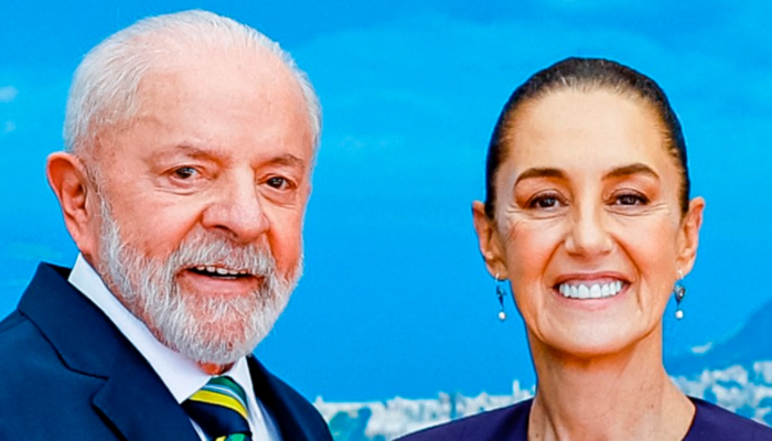 Foto de los rostros de Lula y Sheinbaum sonrientes.
