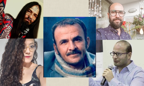 A la izquierda Ibán de Jesús Alarcón y Lorena Madrid. A la derecha Pablo Villa y Juan Carlos Acevedo. En el centro Raúl Gómez Jattin.