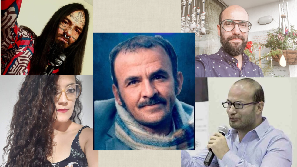 A la izquierda Ibán de Jesús Alarcón y Lorena Madrid. A la derecha Pablo Villa y Juan Carlos Acevedo. En el centro Raúl Gómez Jattin.