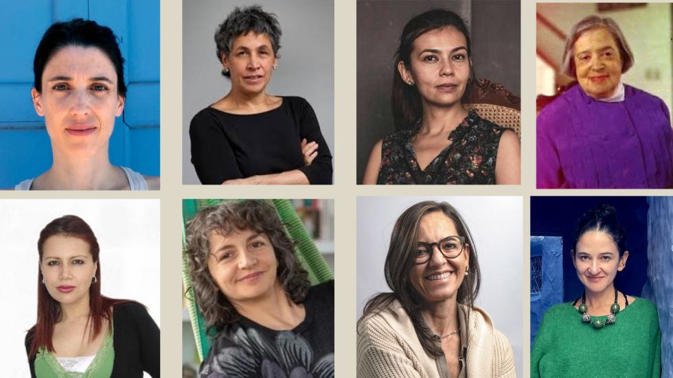 María Ospina Pizano, Margarita Valencia, Catalina Navas, Elisa Mújica, Karim Quiroga; Diana Ospina Obando; Mónica Acebedo y Andrea Mejía.