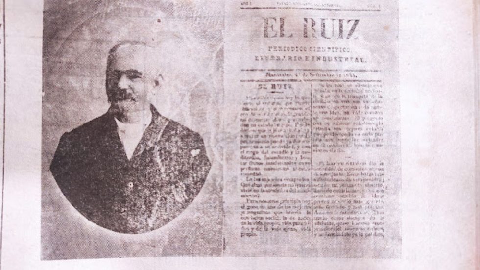 Alejandro Restrepo Restrepo, de Abejorral, fundó en 1874 el periódico El Ruiz.