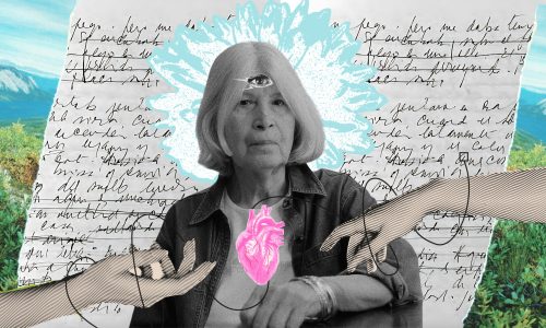 Collage elaborado por Alma. O. G a partir de una foto de Esdras Parra tomada por Vasco Szinetar.