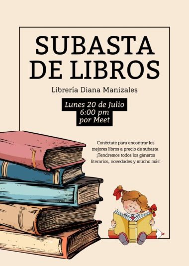 Afiche de la subasta de libros