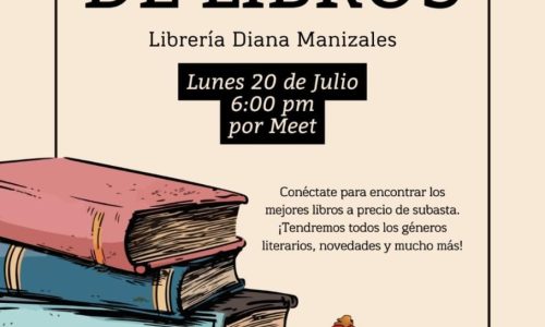 Afiche de la subasta de libros