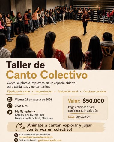 Afiche del taller de canto colectivo
